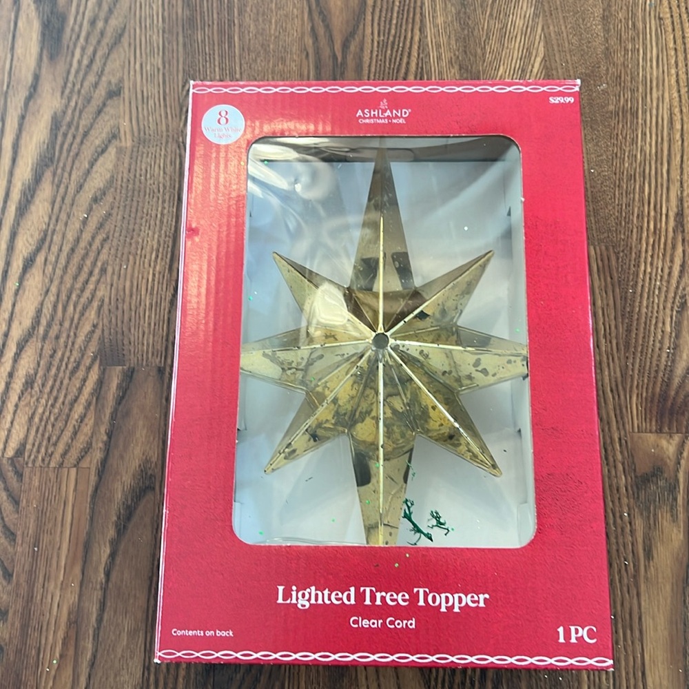 New Christmas tree topper star golden color